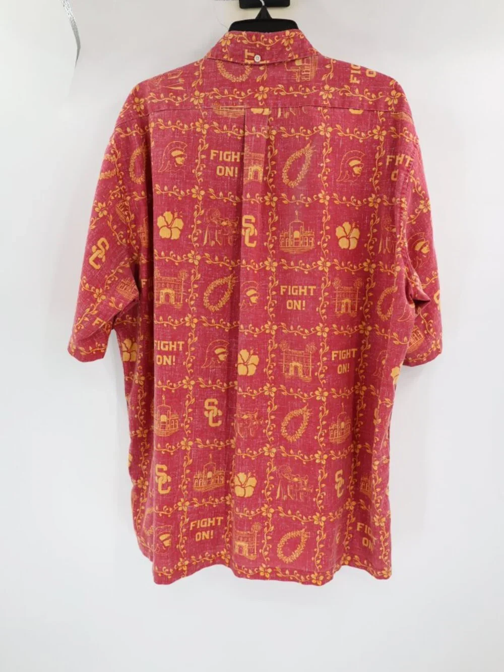Reyn Spooner Hawaiian Shirt Mens XL university USC Fight On Trojans Football - Picture 7 of 15